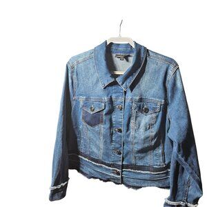 Lane Bryant Womens Denim Jacket Size 20 Button Front